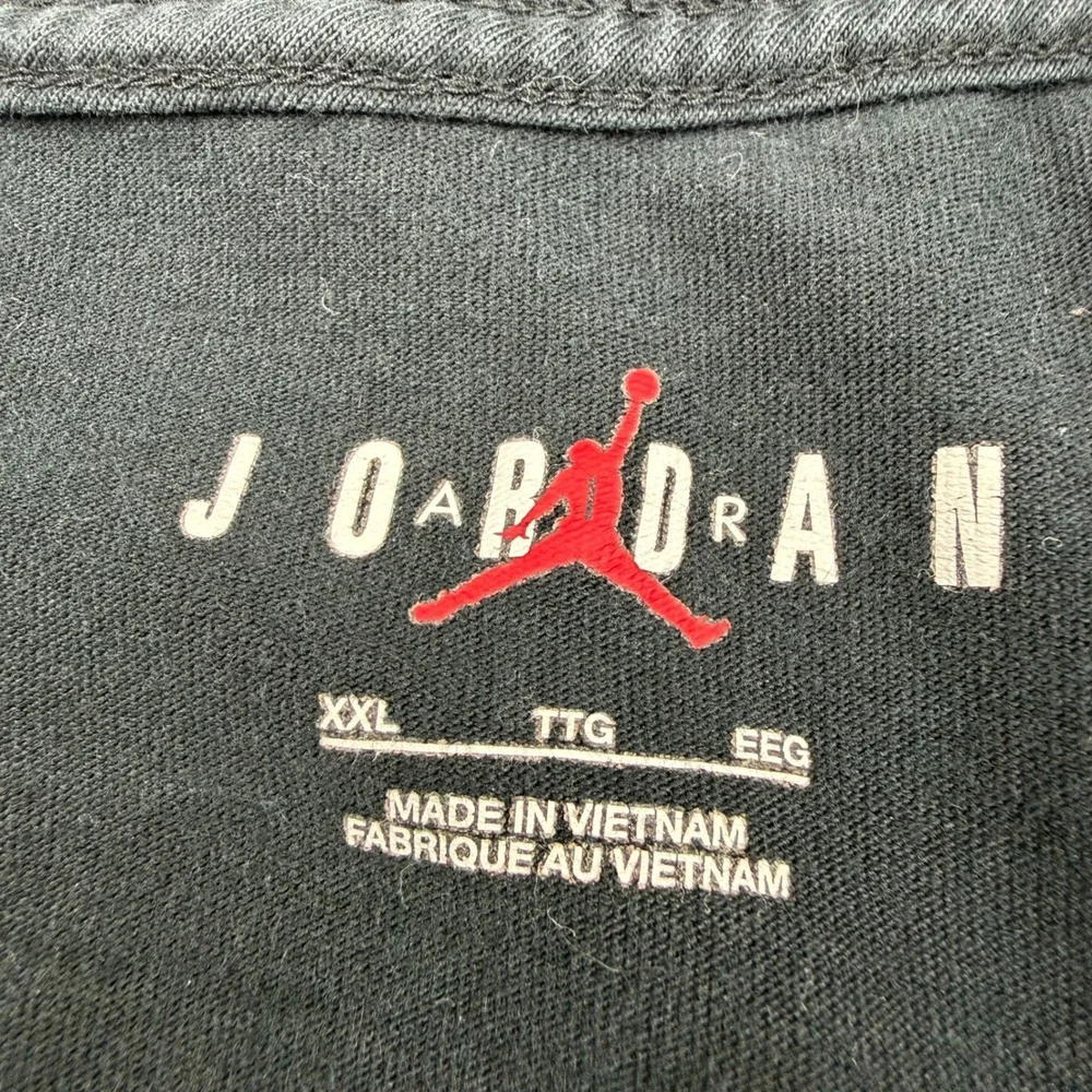 Jordan Mens Jumpman Graphic T-Shirt Black Red White DV1445-010 Size 2XL